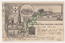 AK Halle Saale: Landwirt. Ausstellung 1901 Ausstellung Specialhaus M. Bär u.a.