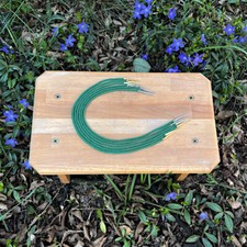 Gewandung Mittelalter LARP Nestelschnüre grün 100%Wolle mit Nestelspitzen