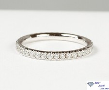 Klassischer Memoire Ring, 585 Weißgold, Brillant ca. 0,40 Carat, Feines Weiß, vs