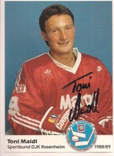 Autogramm Toni Maidl Eishockeyspieler DJK Rosenheim Originalunterschrift