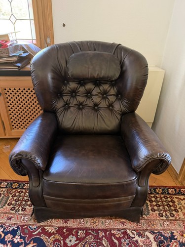 Vintage ledersessel sessel - ledersessel,