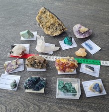 Mineraliensammlung Edelstein Konvolut Turmalin Afghanit Smaragd Fluorit Amethyst