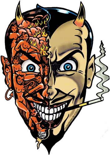 Aufkleber devil gentleman - aufkleber,