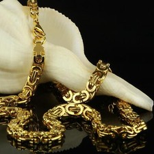 Königskette 6 mm Panzerkette Echt 999 Gold 24 Karat vergoldet UVP:189€ K2800