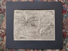 Lazio Papier Geographical Map 1700 Original Druck Antike Gravur Maginis ROM