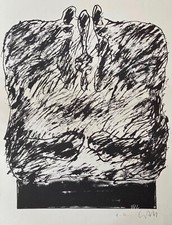 Wilhelm Loth Große signierte Orig. Lithographie mit Widmung - e.a. Exemplar