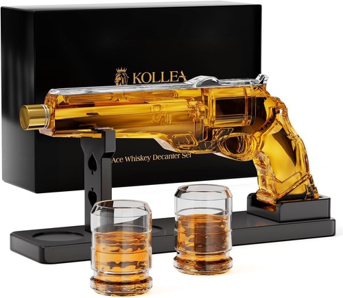 Holzständer whiskey decanter - whiskey,