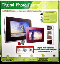 Digitaler Fotorahmen 10.4"/12.1" Display, schwarz/klar JPG, MP3, AVI Kartenleser