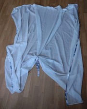 Gardine Vorhang Raffstore Kräuselband Weiß 200x170cm Stoff Leicht Satinband 