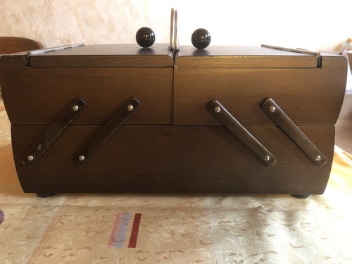 Vintage nähkasten aus - aus, holz,