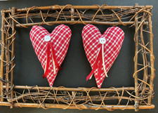 Landhausstil Bild Rahmen Herz