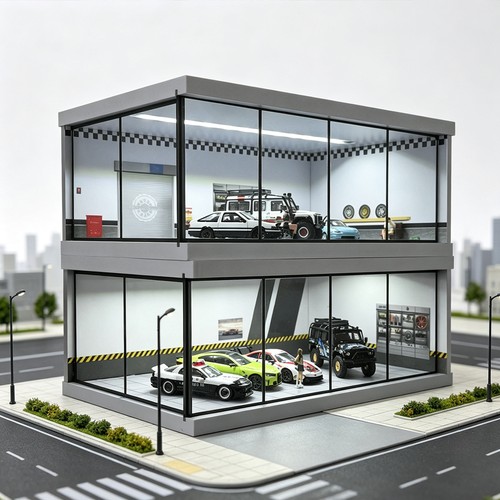 Diorama garage modell - 1:43/64,