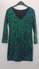 Neu ! Tolles Damen Kleid grüne Pailletten elegant Gr.M/L, grün, Abendmode