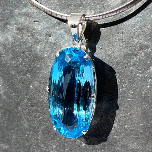 Blauer topas edelstein 925 - blauer,