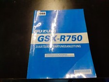 0088 Motorrad Werkstatthandbuch Suzuki GSX R 750 Zusätzliche Wartungsanleitung