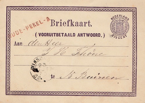 Niederlande 1873 ganzsache - niederlande:,
