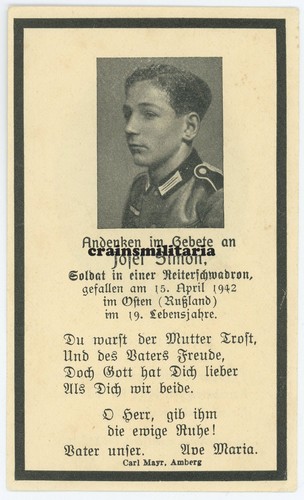 Orig sterbebild soldat - orig.,
