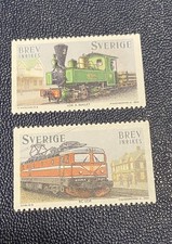 Schweden Sweden Postfisch Eisenbahn Dampflok