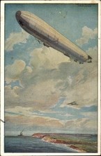 Künstler Ak Schulze, Hans Rudolf, Reichsmarineluftschiff, Wacht an... - 3960988