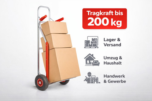 Alu sackkarre mit luftreifen - mit,