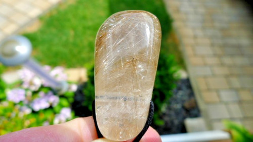 Rutilquarz steinanhänger mit - rutilquarz,