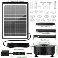 Solar Springbrunnen Set:10W