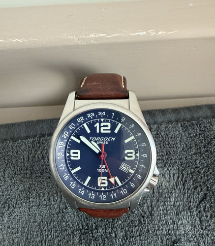 Torgoen blue dial men - torgoen, men's
