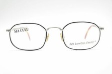Vintage Les Lunettes Essilor Art Deco 826 49[]20 130 Schwarz/Silber Brille NOS