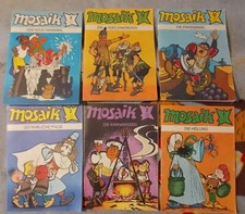 Mosaik Hefte  46 Stück von 1981-1989 + Buch Die Abrafaxe in Frankreich Vintage