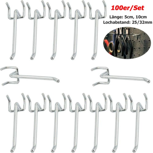 100stück lochwandhaken metall - 100stück,