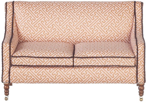 Puppenstube sofa rosa - stoff, 2