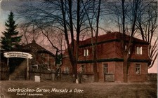AK GRUSS AUS SCHLESIEN NEUSALZ FREYSTADT BZ LIEGNITZ GASTHAUS ODERBRÜCKEN GARTEN