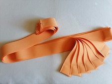 Lamellen-Vorhang - Metallschiene weiß - Stoffbahnen orange - B 130 cm H 158 cm