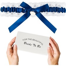 Blaues hochzeit strumpfband - blaues,
