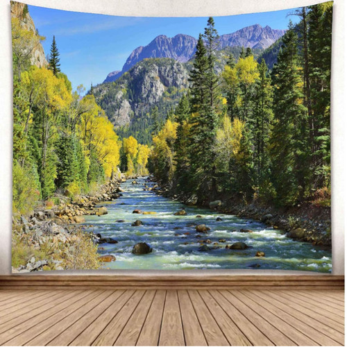Wandteppich wald natur bäume - wandteppich,