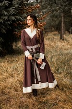 Wikinger Kleid Braun/Natur