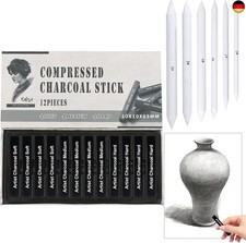 12 Stück Zeichenkohle