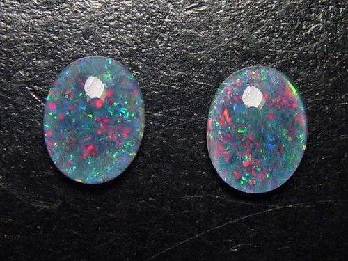 Opal edelopal triplette paar - opal, /