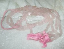 3 Stränge ~ Rosenquarz ~ Edelstein ~ 47 cm ~ Ohne Verschluss ~ Quader ~ gebohrt*