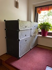 DIY Boxen  Steckregal + Tür Schuhschrank Kunststoff 