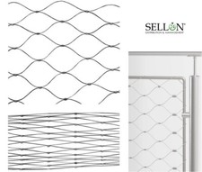 Edelstahl Drahtgeflecht Netz Drahtzaun Gitter Drahtgitter AISI316 SET Clip 