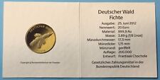 BRD, Zertifikate für 20 Euro Goldmünzen DEUTSCHER WALD, AUSWAHL (R8-4