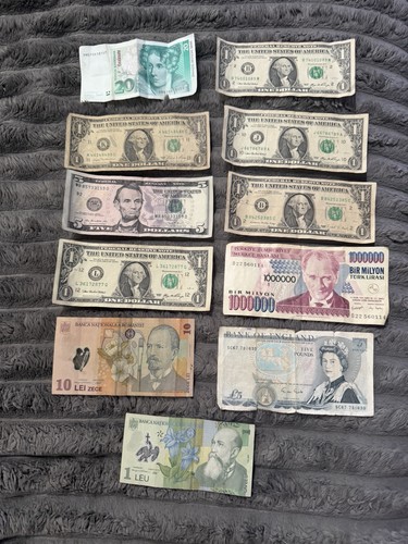 11x alte geldscheine banknoten - 11x,