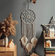 Boho Makramee Wanddekoration Traumfänger Wandbehang 