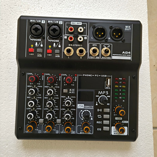 Ag4 kanal mischpult mit usb - 4-kanal,