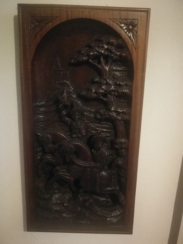 Antikes holzrelief - ,