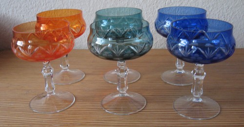 Farbige sektschalen blau - farbige,
