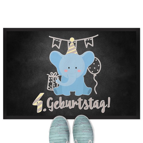 Geburtstag blauer elefant - 4.,