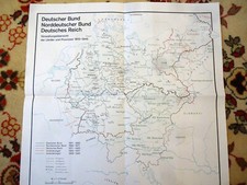 Landkarte DEUTSCHER BUND NORDDEUTSCHER BUND DEUTSCHES REICH 1815-1945 anschauen!