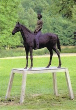 Postkarte: Reiter und Pferd -